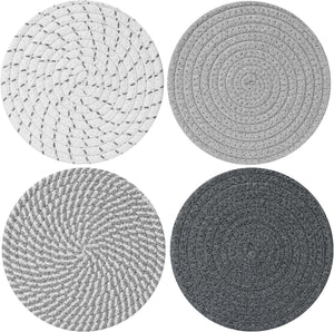 4 Set Cotton Thread Weave Trivets for for Hot Pots and Pans