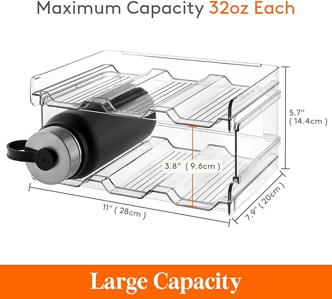 Water Bottle Organizer and Stackable Kitchen Pantry Organization