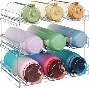 Water Bottle Organizer and Stackable Kitchen Pantry Organization