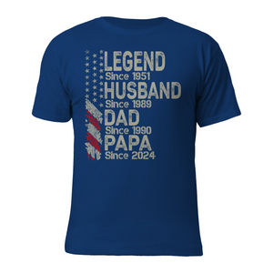 Personalized Legend Husband Dad Papa Since Father's Day Shirt