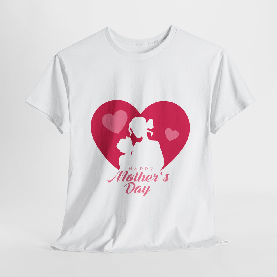 Personalized Best MOM Tshirt Blue_Red Heart