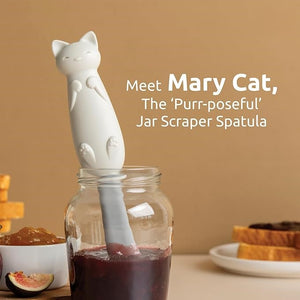 Jar Scraper Spatula - Silicone Scraper Cute Kitchen Accessories