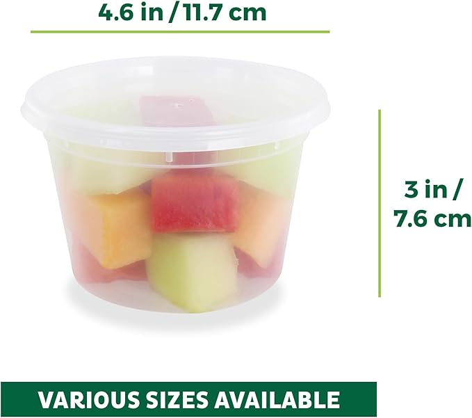 Food Storage Containers 16 oz Plastic Deli Containers