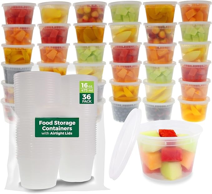 Food Storage Containers 16 oz Plastic Deli Containers