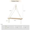 Boho Macrame Hanging Shelves Set of 2 Rustic Wood Decor