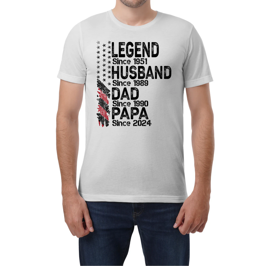 Personalized Legend Husband Dad Papa Since Father's Day Shirt