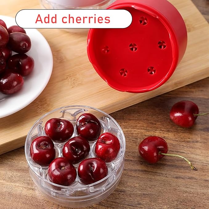 Cherry Pitter Tool for Multiple Cherries Seed Remover Quick