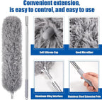Extendable Feather Duster with Adjustable Long Pole