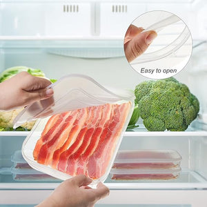 4 Pieces Bacon Keeper Plastic Deli Meat Saver