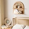 Boho Rattan Wall Shelf 2 Tier Arched Nursery Decor