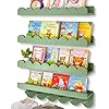 Wood Scalloped Floating Book Shelves Set for Nursery and Kids Room