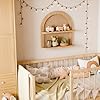 Boho Rattan Wall Shelf 2 Tier Arched Nursery Decor