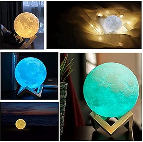 Moon Lamp 2024 Upgrade 128 Colors with Timing- 3D Printing Moon Night Light