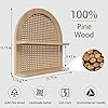 Boho Rattan Wall Shelf 2 Tier Arched Nursery Decor