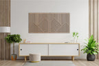 Mountain With Lines Panel Set of 2-3 Wood Picture Living Room