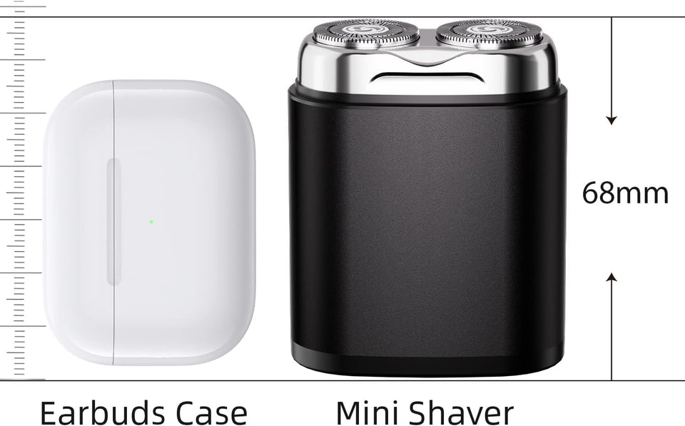 Mini Dual-Head Electric Shaver, Portable Electric Razor for Men,  Rechargeable Waterproof Shaver for Home, Car, Travel