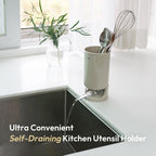 Self Draining Kitchen Utensil Drying Holder for Countertop