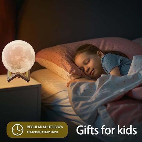 Moon Lamp 2024 Upgrade 128 Colors with Timing- 3D Printing Moon Night Light