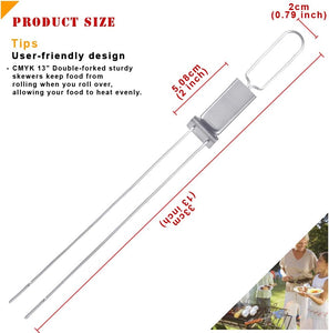 6 Packs Barbecue Skewers 13" BBQ Camping Picnic