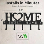 Entryway Wall Key Holder with 5 Hooks Sweet Home Design