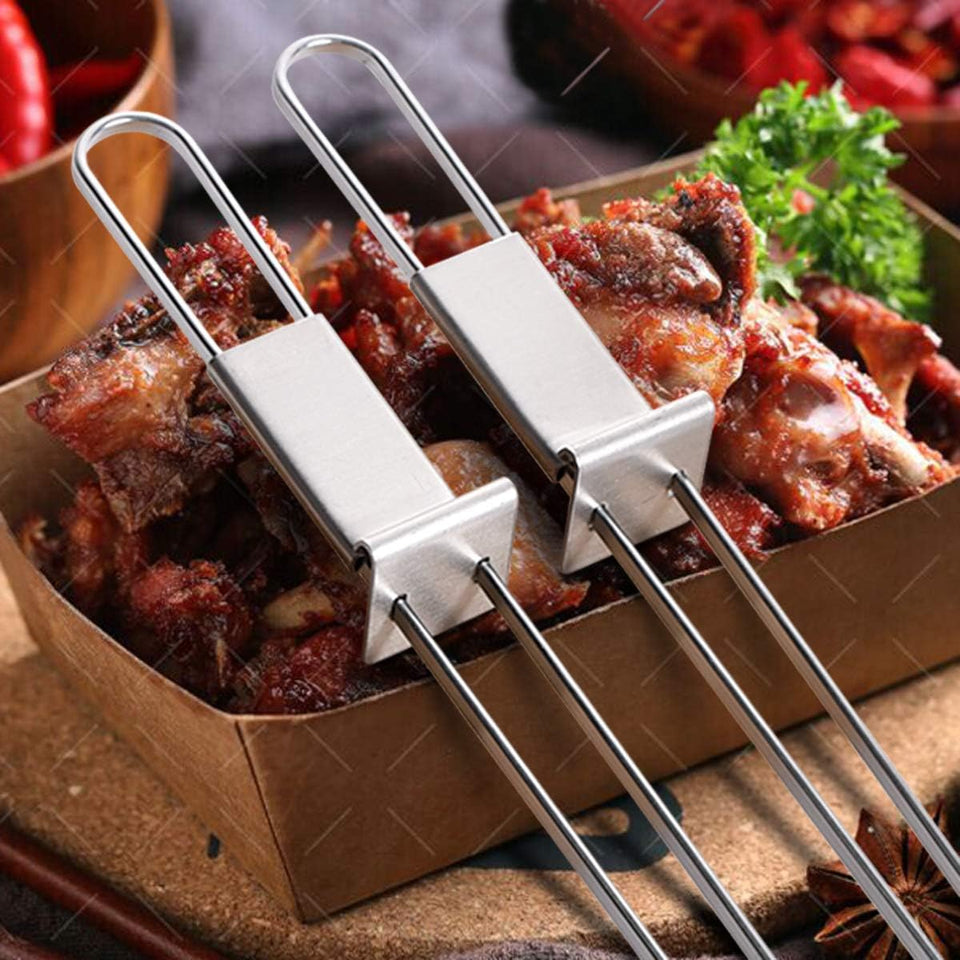 6 Packs Barbecue Skewers 13" BBQ Camping Picnic