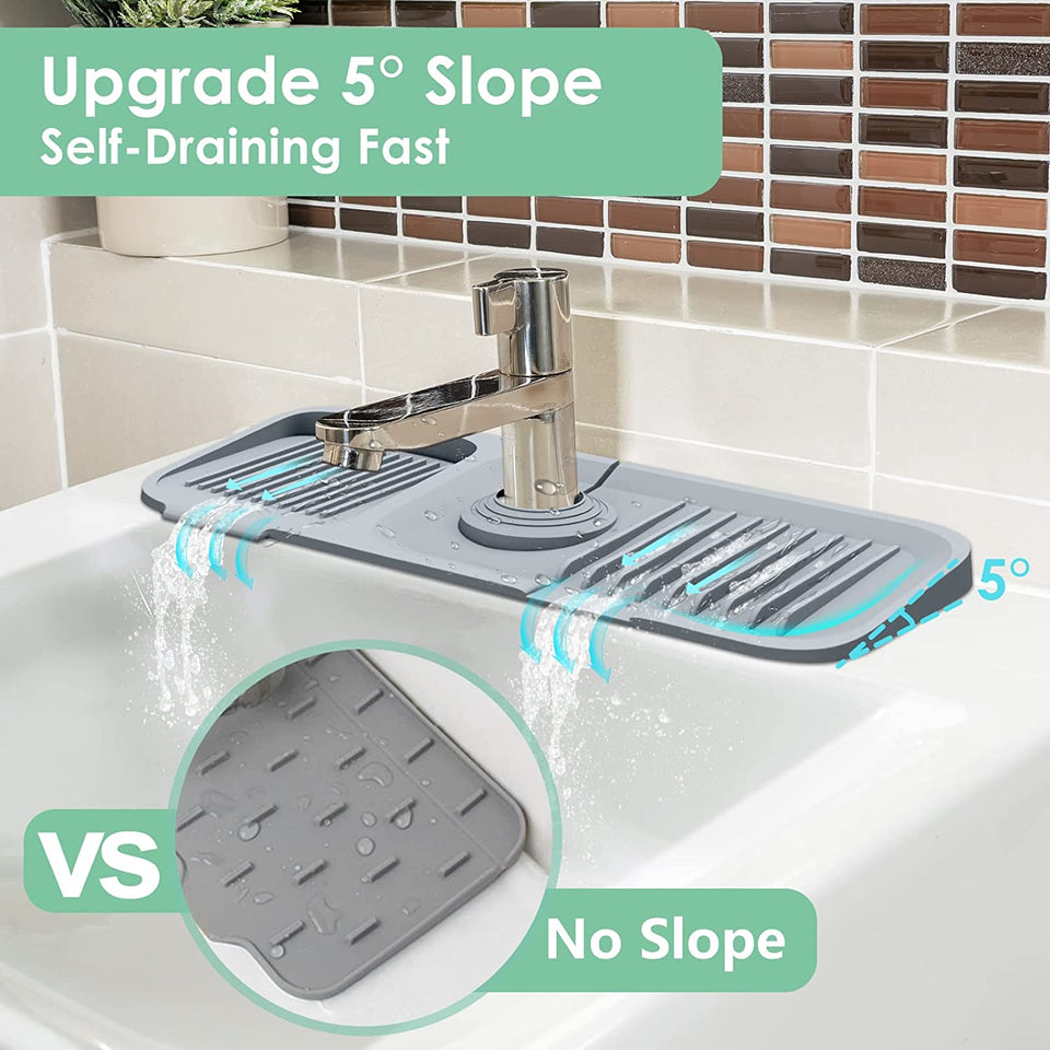 Faucet Drain Pad Easy Installation Convenient Silicone Sink Faucet