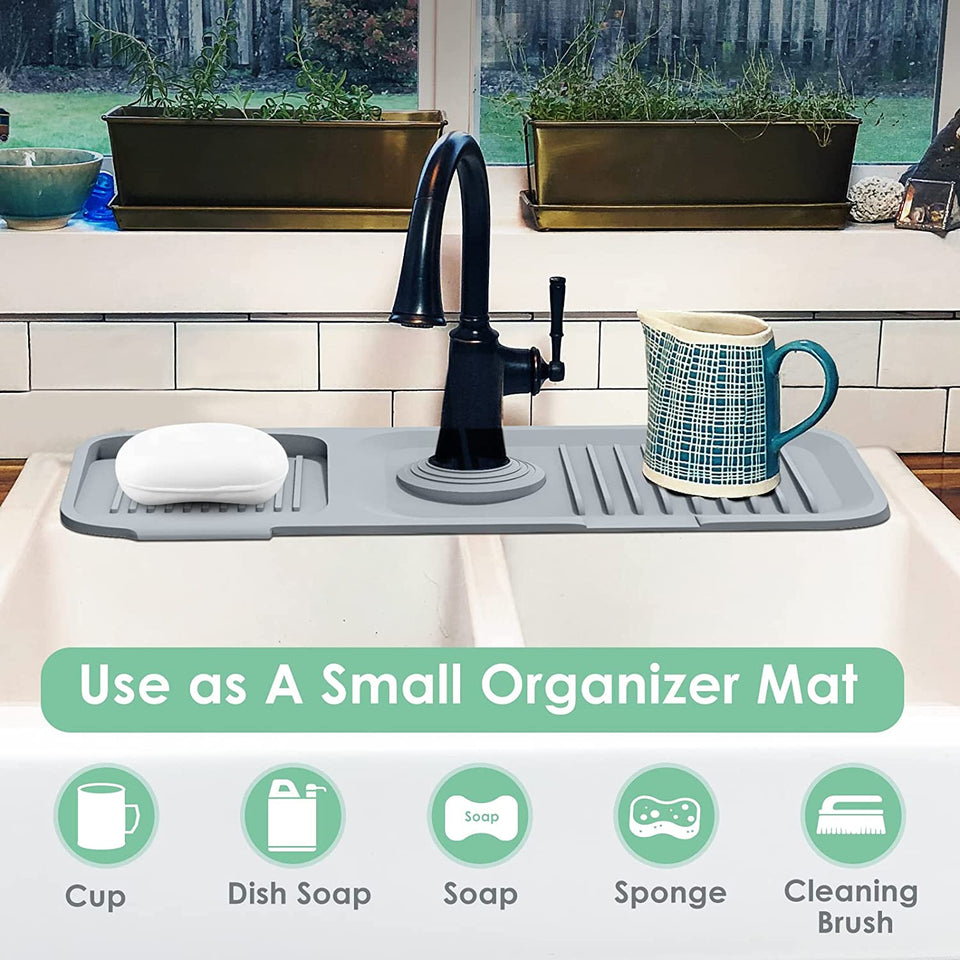 Silicone Tray Kitchen Sink Organizer Soap Dispensers Tray Waterproof  Bathroom Holder Kitchen Tray Gift Waterproof 