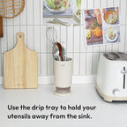 Self Draining Kitchen Utensil Drying Holder for Countertop
