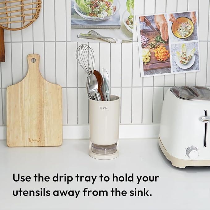Self Draining Kitchen Utensil Drying Holder for Countertop