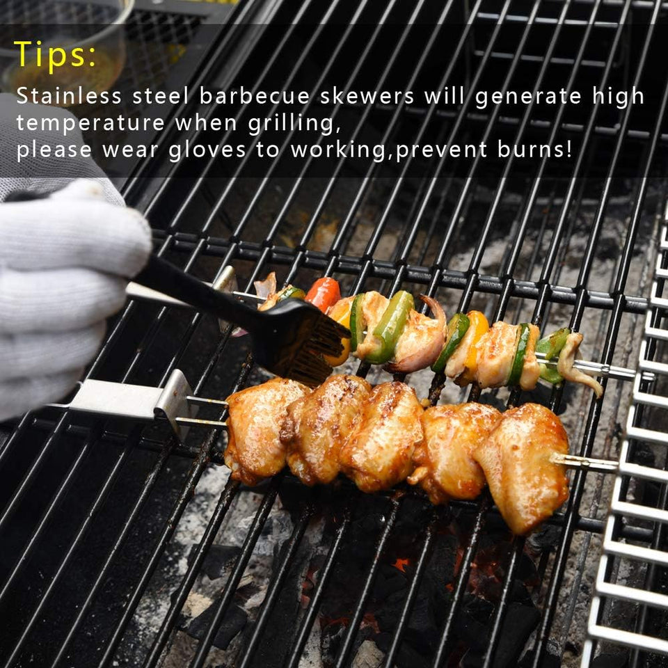 6 Packs Barbecue Skewers 13" BBQ Camping Picnic