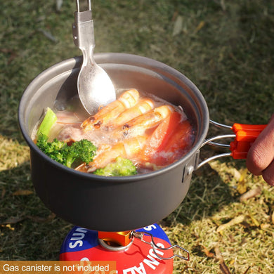 Camping Cookware Mess Kit Lightweight and Compact Cookware