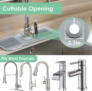 Sink Kitchen Silicone Faucet Handle Drip Catcher Tray Mat