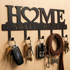 Entryway Wall Key Holder with 5 Hooks Sweet Home Design