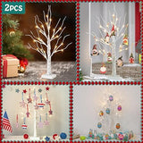 Easter Tree, White Birch Tree with LED Lights - Set of 2