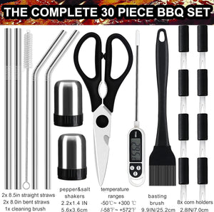 31PC BBQ Grill Accessories Set Grilling tools Outdoor grill Camping