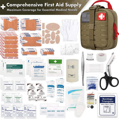 Survival First Aid Kit Camping Hunting Hiking Gift for Him Dad