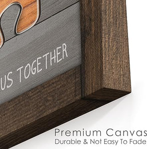 Custom Rustic Wood Puzzle Piece Sign Canvas Prints With Name