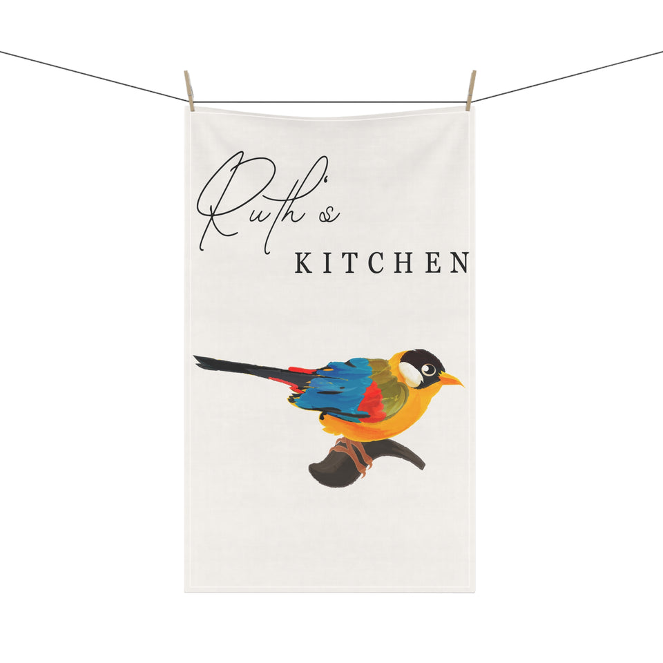 Personalized Funny Kitchen Towel Ruth Kitchen Bird Kitchen Decor