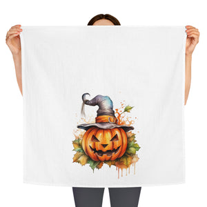 Halloween Spooky Pumpkin Dish Towel - New Home Gift Autumn Jack O Lantern Tea Towel Kitchen Decor