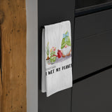 I Wet My Plants Funny Gnomes Tea Dish Towel - Spring Gnome Towel Kitchen Décor