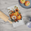 Personalized Fall Pumpkin Sunflowers Tea Towel Kitchen Decor-Thanksgiving Gift for Mom