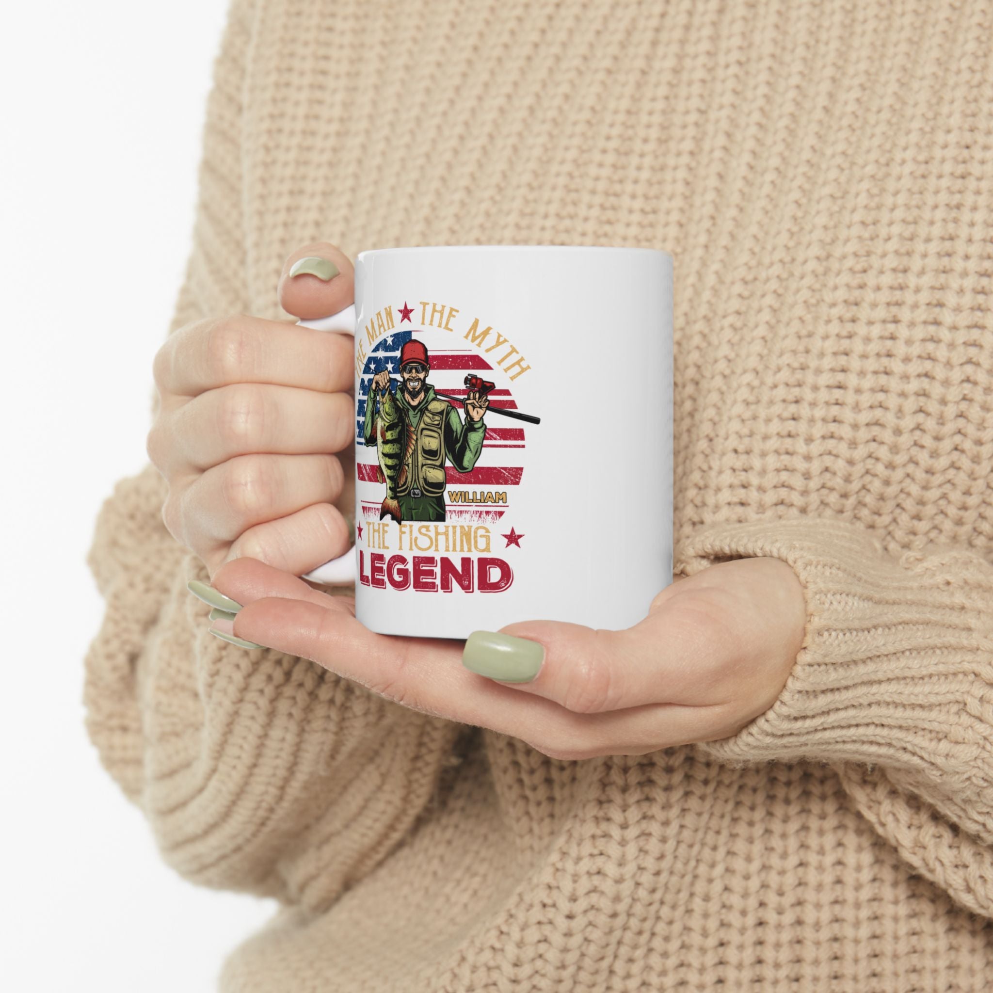 The Fishing Legend Gift For Dad - Personalized Mug