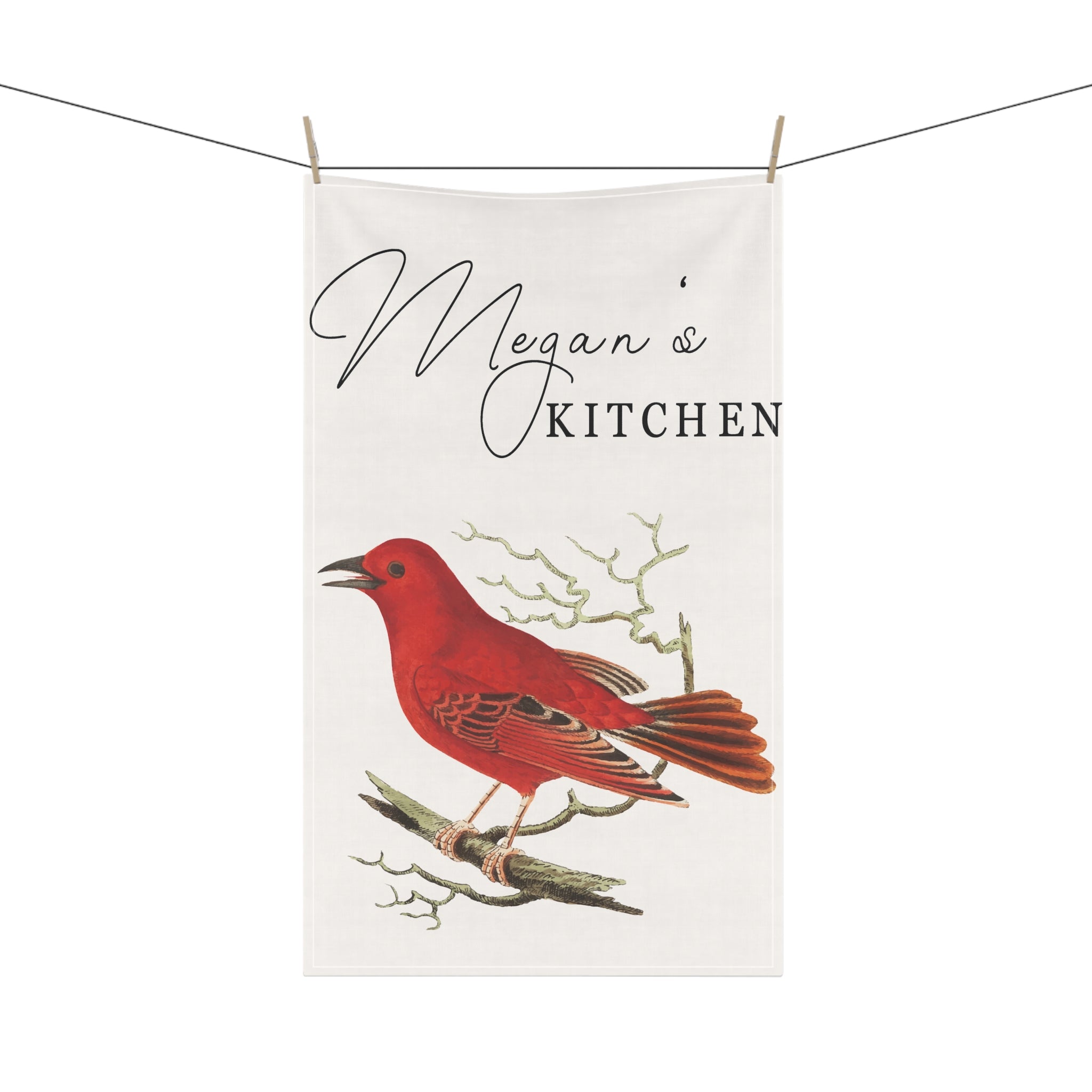 Personalized Funny Kitchen Towel Megan Kitchen Bird Kitchen Decor