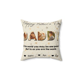 Daddy You Are The World - Family Personalized Custom Pillow - Father's Day, Birthday Gift For Dad, Grandpa