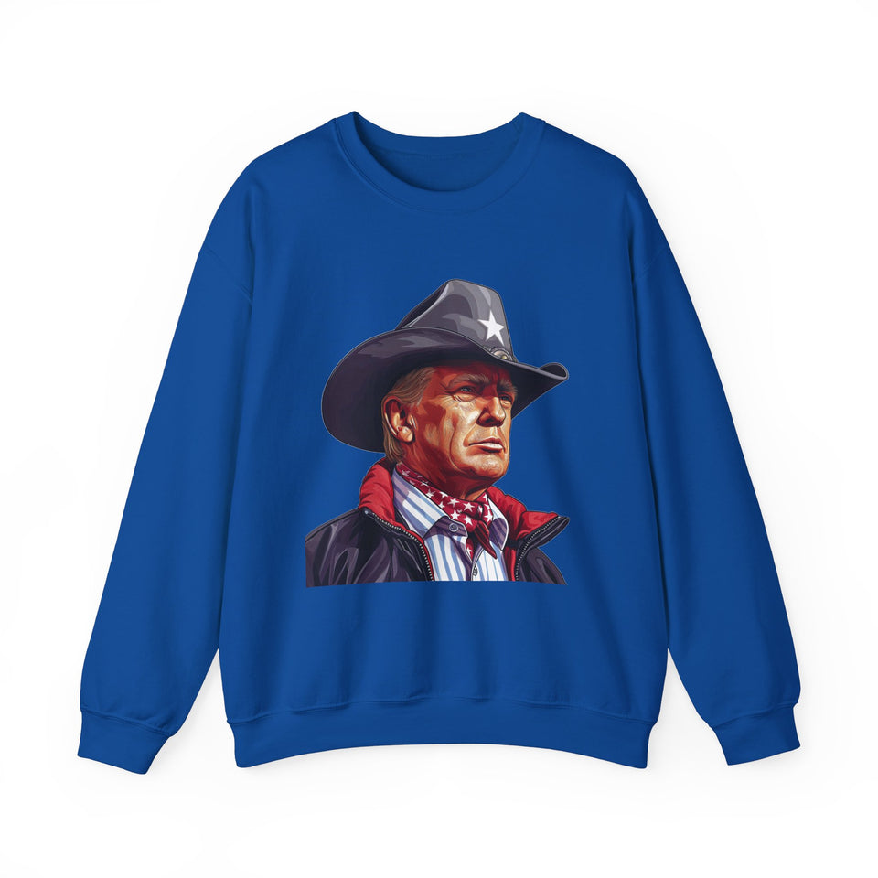 Cowboy Trump Sweatshirt Trump for President 2024 Make America Great Again