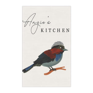 Personalized Funny Kitchen Towel Angie Kitchen Bird Kitchen Decor