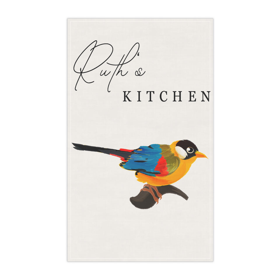 Personalized Funny Kitchen Towel Ruth Kitchen Bird Kitchen Decor