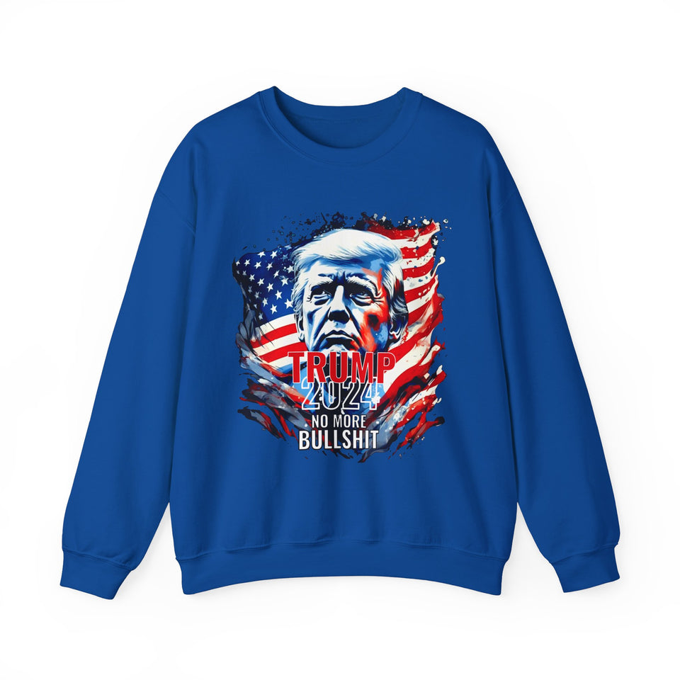 No more BullShit Trump 2024 Sweatshirt - Donald Trump Sweatshirt Election 2024