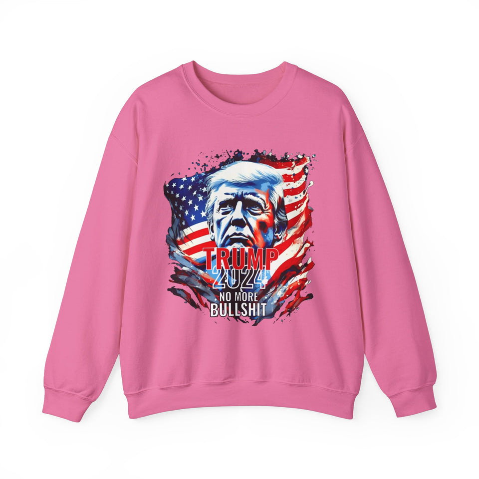 No more BullShit Trump 2024 Sweatshirt - Donald Trump Sweatshirt Election 2024