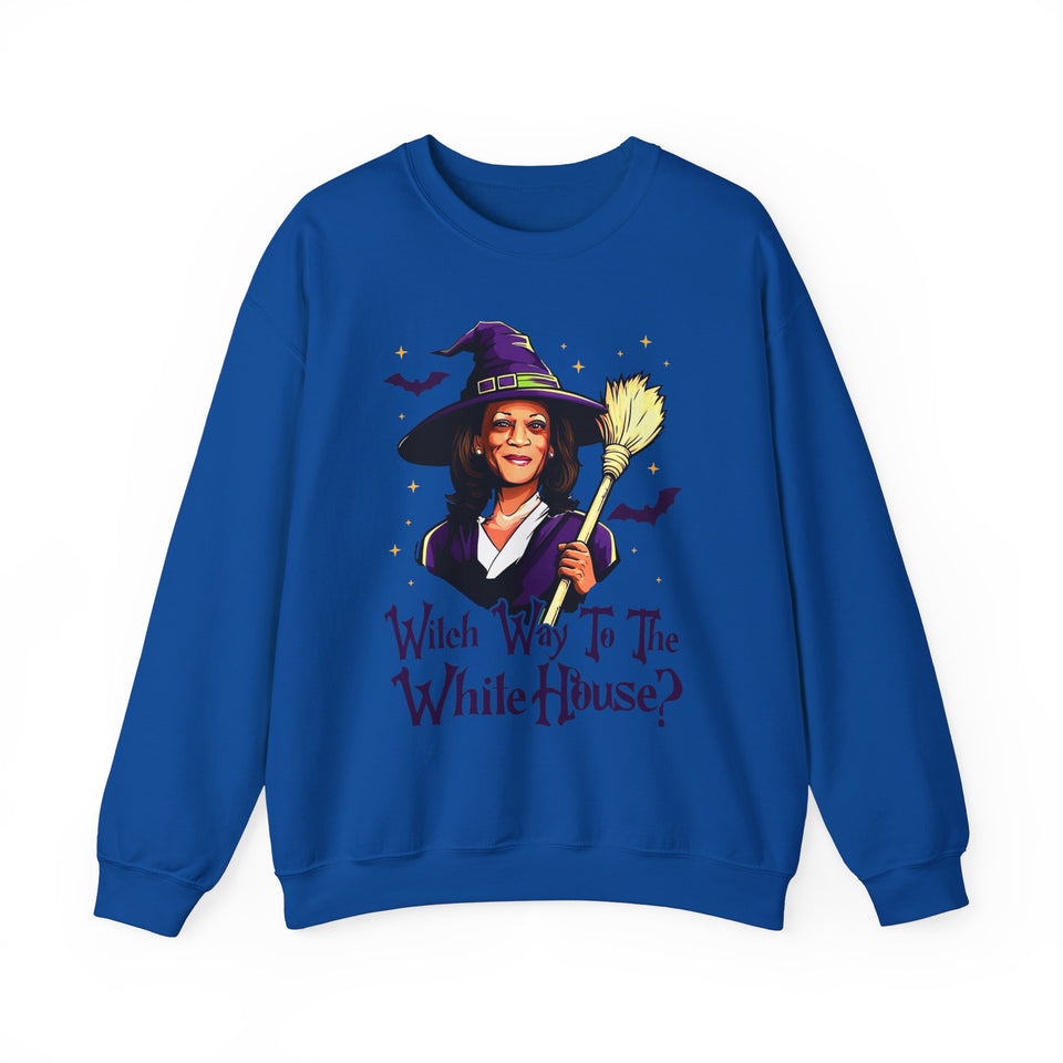 Witch Way To The White House Halloween Sweatshirt - Sweatshirt Election 2024